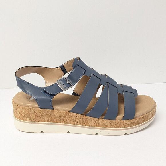 Dr. Scholl's Only You Platform Sandals, Navy, Women's 11 - Picture 2 of 6